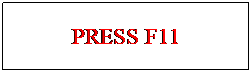 Text Box: PRESS F11
